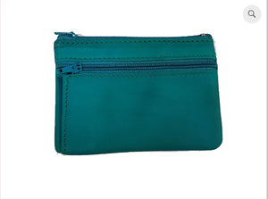 8865 - Leather Mini Wallet with Expandable Front Pocket