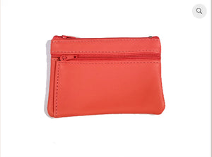 8865 - Leather Mini Wallet with Expandable Front Pocket