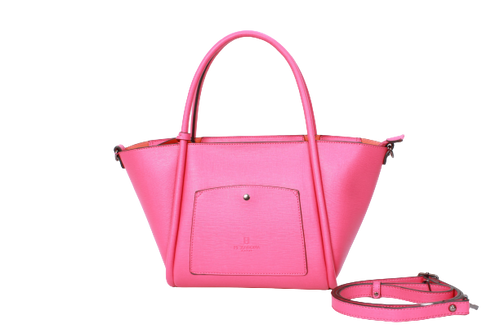 354934 - Synthetic Leather Tote in Fuchsia