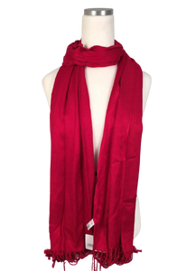 PA4 - Solid Color Pashmina with Braided Fringe (Acrylic)