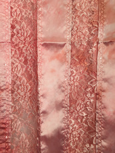 ES - Embroidered Lace Scarf with Floral Accent