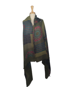 PA10 - Scarf with Multicolored Quilted Pattern