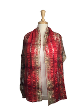 ES - Embroidered Lace Scarf with Floral Accent