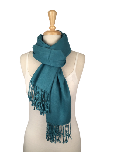 PA4 - Solid Color Pashmina with Braided Fringe (Acrylic)