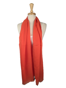 PA13 - Soft and Light Scarf with Fringed Ends