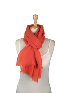 PA13 - Soft and Light Scarf with Fringed Ends