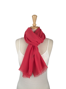 PA13 - Soft and Light Scarf with Fringed Ends