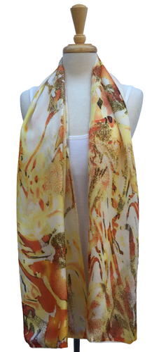 SIP2-06 Scarf with abstract liquid design