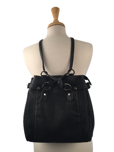 7360 - Convertible Handbag-to-Backpack in Black