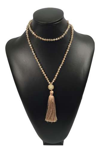 Crystal Necklace with Tassel