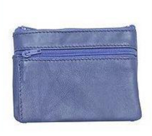 8865 - Leather Mini Wallet with Expandable Front Pocket